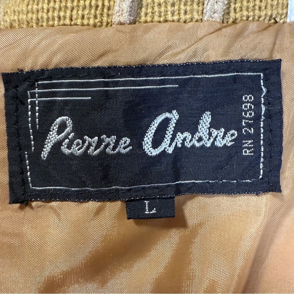 Pierre Andre Vintage 1980s Suede & Knit Bomber Jacket, Size Large - Picture 9 of 10